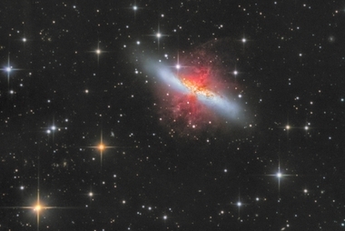 Galaxie M82 B - 40x60 - plátno