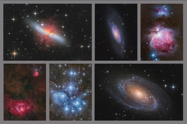 Kolekce Messierových objektů - 60x90 - plátno