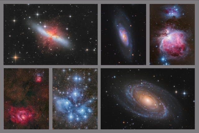 Kolekce Messierových objektů - 40x60 - plátno